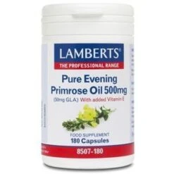 Aceite De Primula Puro 500 Mg · Lamberts · 180 Perlas