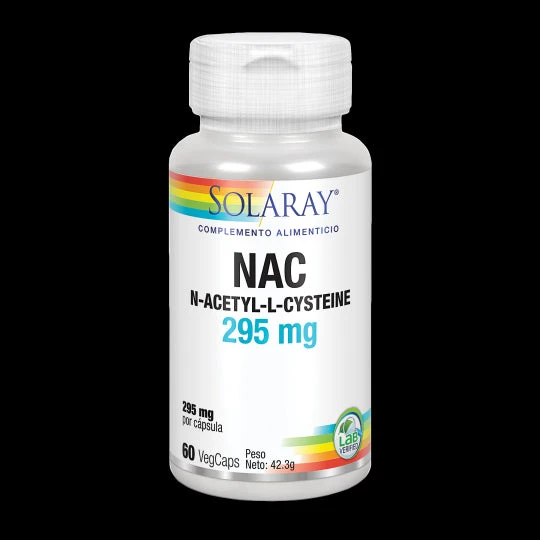 NAC (N-Acetil-Cisteina) 295 Mg · Solaray · 60 Cápsulas