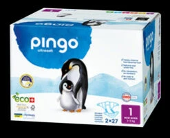 Pañales Ecológicos Talla 1 New Born · Pingo · 54 Unidades