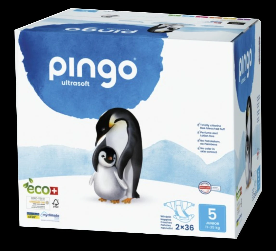 Pañales Ecológicos Talla 5 Junior · Pingo · 72 Unidades