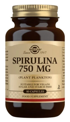 Spirulina 750 Mg · Solgar · 80 Cápsulas