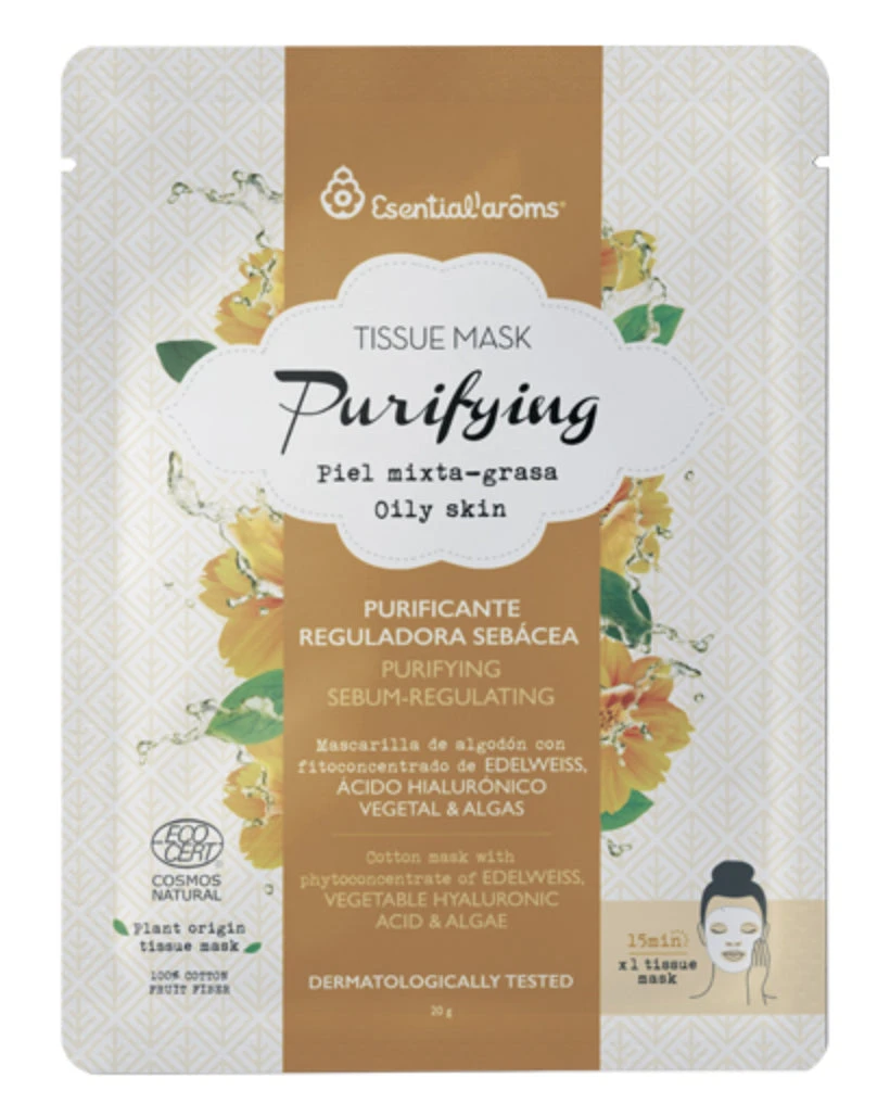 Tissue Mask Purifying - Piel Mixta-Grasa · Esential'Aroms · 1 Unidad