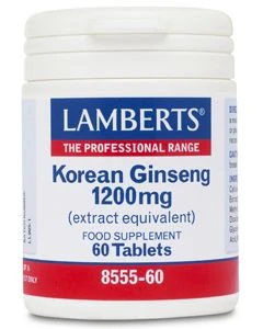 Ginseng Coreano 1.200 Mg · Lamberts · 60 Comprimidos