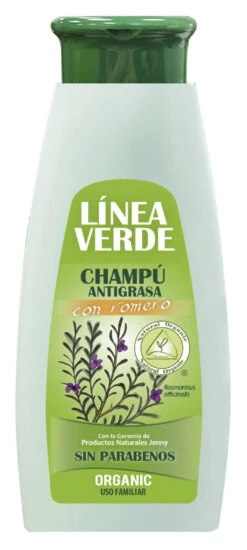 Champú Antigrasa Con Romero · Línea Verde · 400 Ml