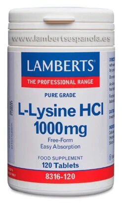 L-Lisina 1.000 Mg · Lamberts · 120 Comprimidos