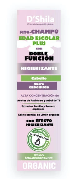 Fito-Champú Ultra Higienizante Edad Escolar · D'Shila · 200 Ml