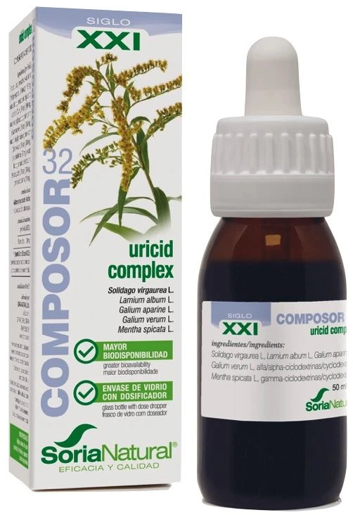Composor 32 - Uricid Complex XXI · Soria Natural · 50 Ml
