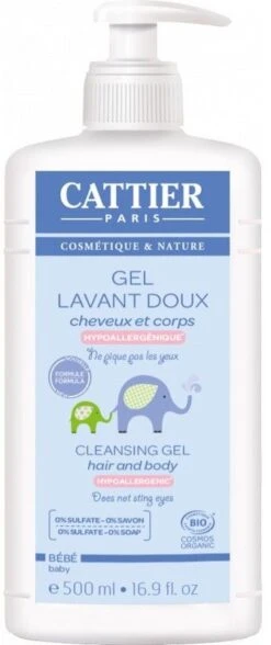 Gel Baño Bebé Cabello & Cuerpo · Cattier · 500 Ml