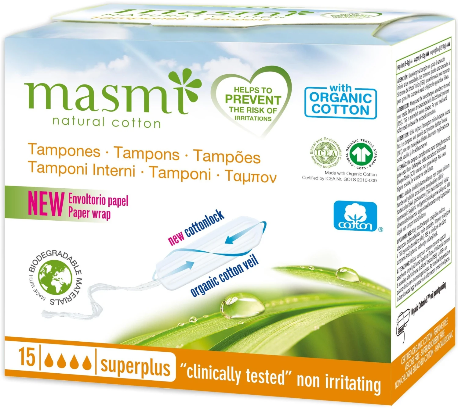 Tampones Digitales (Sin Aplicador) Superplus · Masmi · 15 Unidades