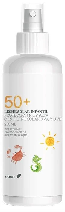 Leche Solar Infantil FPS50+ · Ebers · 250 Ml