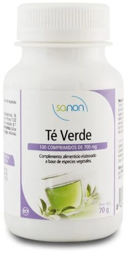 Té Verde · Sanon · 100 Comprimidos