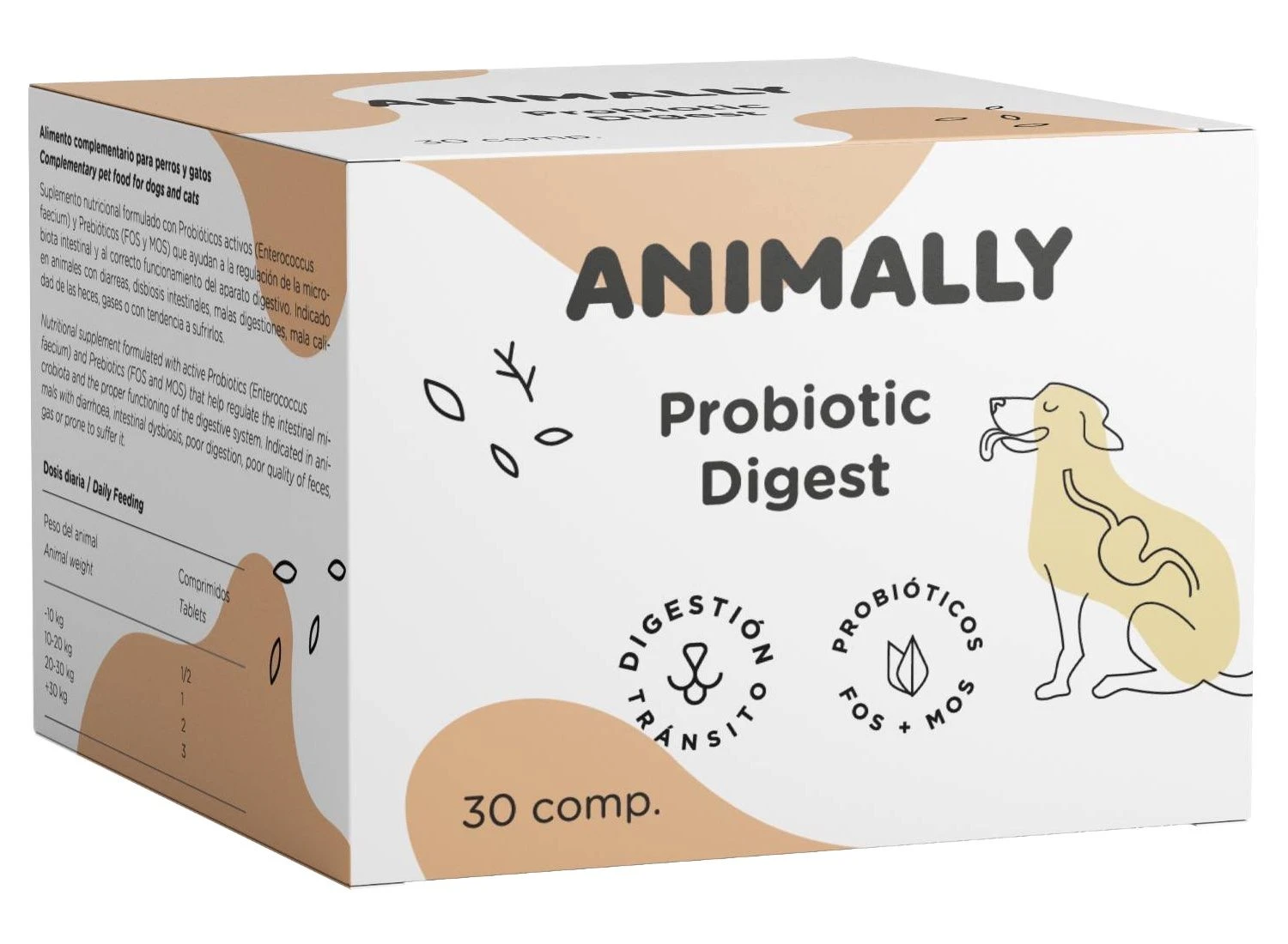 Probiotic Digest · Animally · 30 Comprimidos