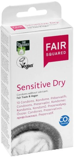 Preservativos Sensitive Dry · Fair Squared · 10 Unidades
