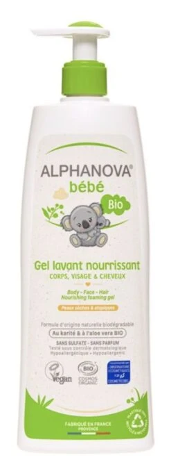 Gel Limpiador Nutritivo Bebé BIO · Alphanova · 500 Ml