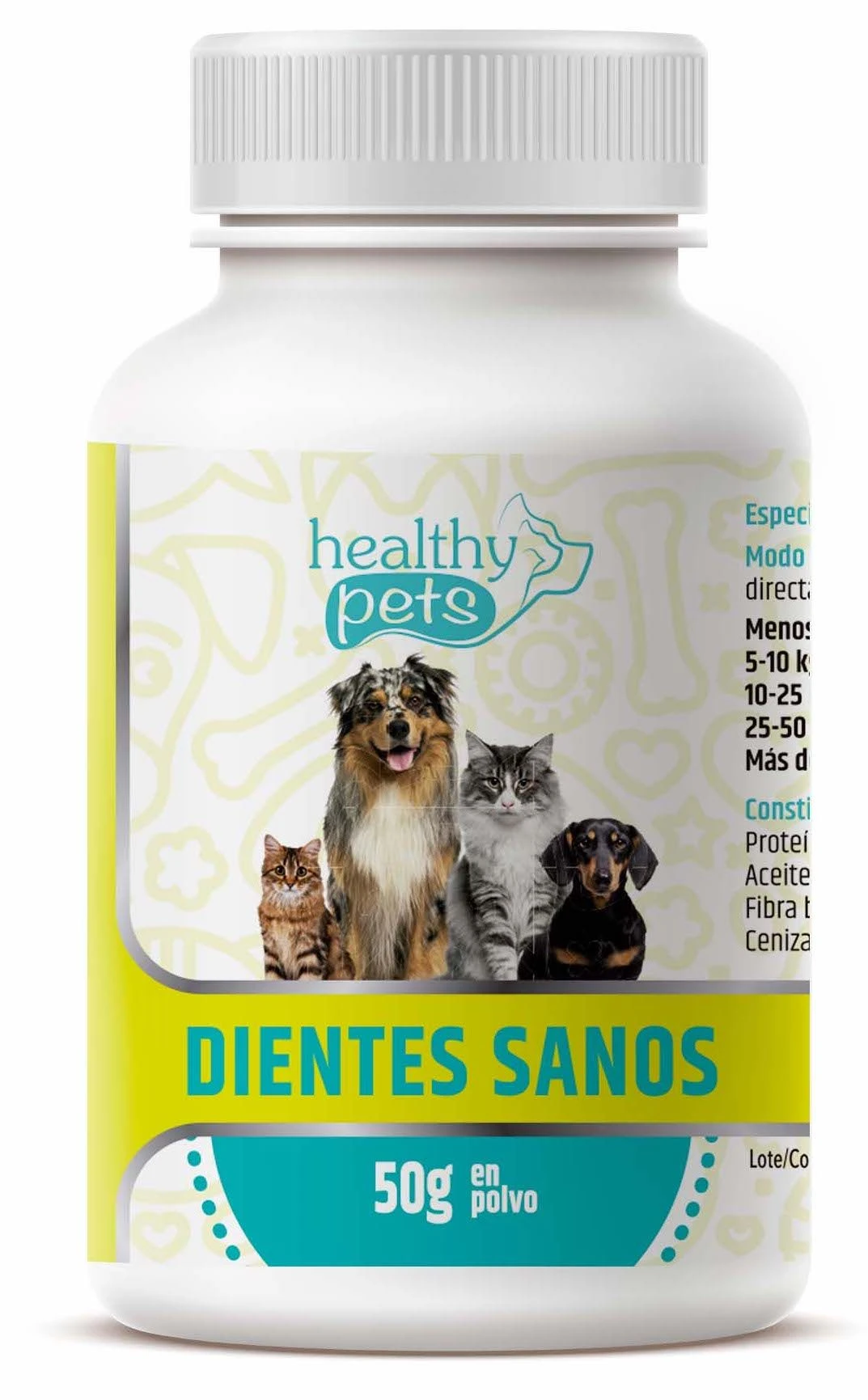 Dientes Sanos · Healthy Pets · 50 Gramos