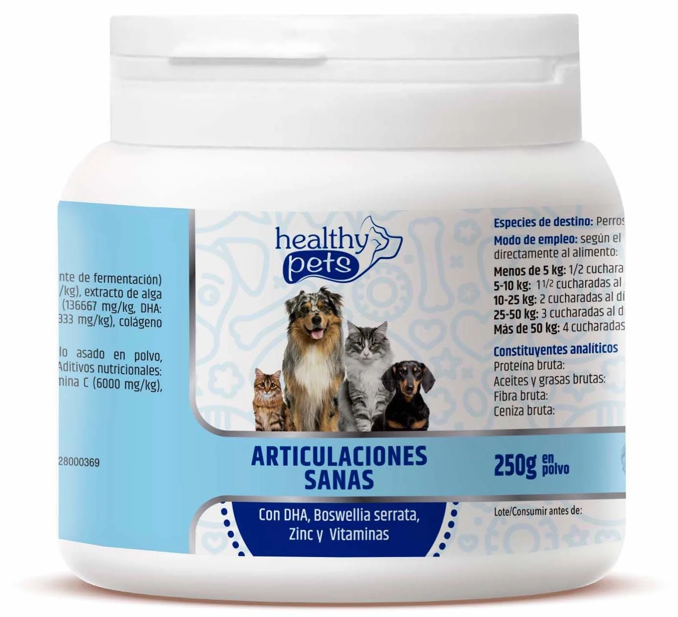 Articulaciones Sanas · Healthy Pets · 250 Gramos