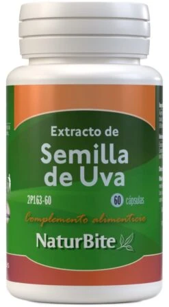 Extracto De Semillas De Uva · NaturBite · 60 Cápsulas