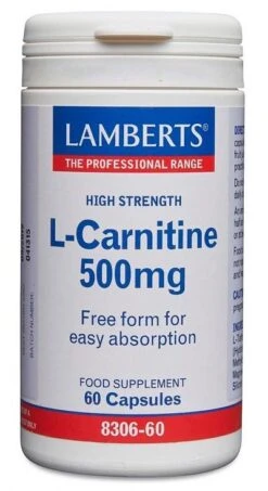 L-Carnitina 500 Mg · Lamberts · 60 Cápsulas
