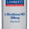 L-Ornitina 500 Mg · Lamberts · 60 Cápsulas