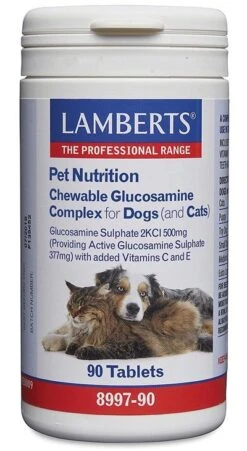 Pet Nutrition - Complejo De Glucosamina Masticable · Lamberts · 90 Comprimidos