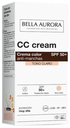 CC Cream SPF 50+ Antimanchas - Tono Claro · Bella Aurora · 30 Ml