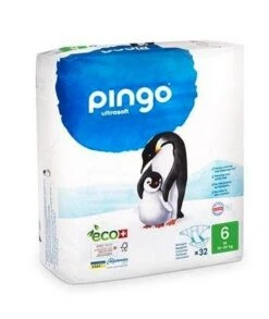 Pañales Ecológicos Talla 6 XL · Pingo · 32 Unidades