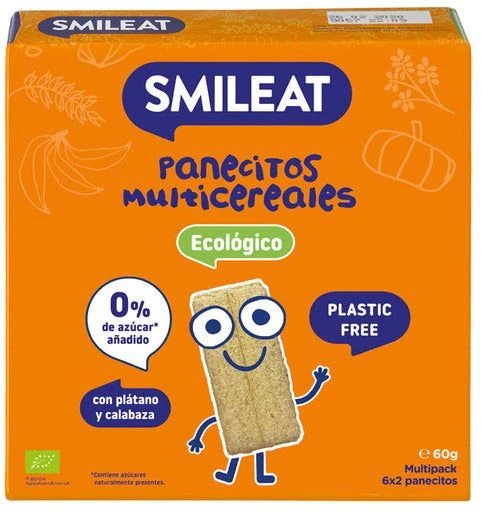 Panecitos Multicereales Ecológicos · Smileat · 60 Gramos