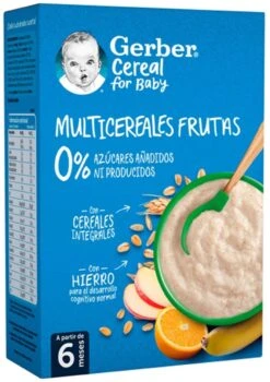 Gerber Papilla Para Bebés Multicereales Con Frutas · Nestlé · 270 Gramos [Caducidad 05/2025]