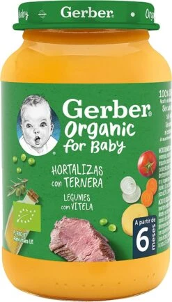 Gerber Tarrito De Puré De Hortalizas Con Ternera · Nestlé · 190 Gramos