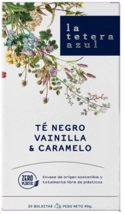 Té Negro Vainilla & Caramelo · La Tetera Azul · 20 Pirámides
