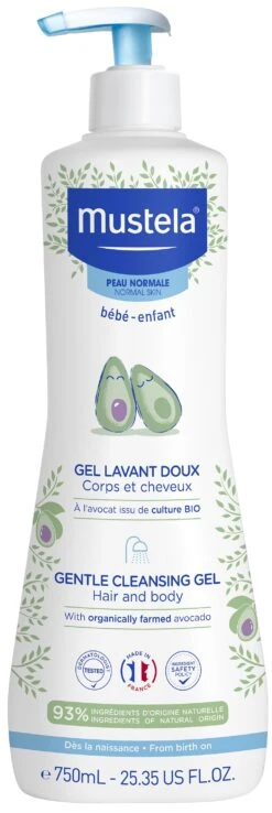 Gel De Baño Suave Con Aguacate Bio · Mustela · 750 Ml
