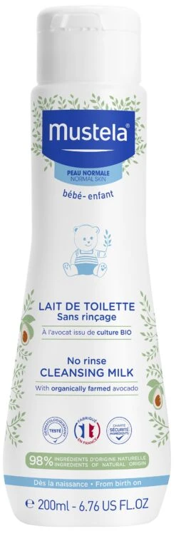 Loción Limpiadora Sin Aclarado Con Aguacate Bio · Mustela · 200 Ml