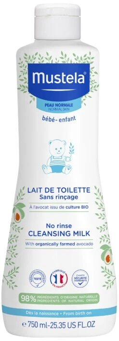 Loción Limpiadora Sin Aclarado Con Aguacate Bio · Mustela · 750 Ml