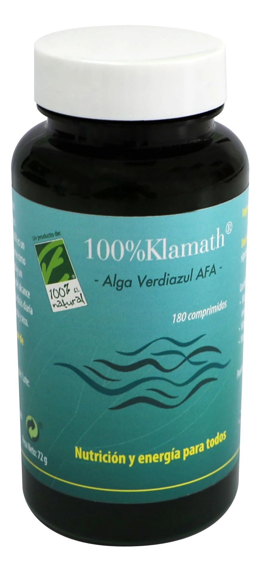 100% Klamath (Alga Verdiazul AFA) 路 100% Natural 路 180 Comprimidos