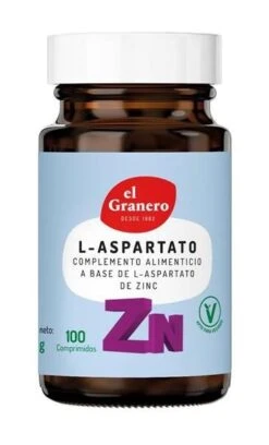 L-Aspartato De Zinc · El Granero Integral · 100 Comprimidos