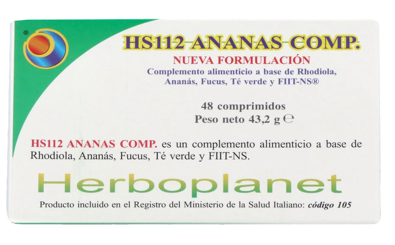 HS 112 - Ananas Comp · Herboplanet · 48 Comprimidos