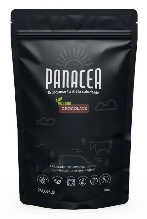 Panacea: Proteína Vegana - Sabor Chocolate · Paleobull · 350 Gramos