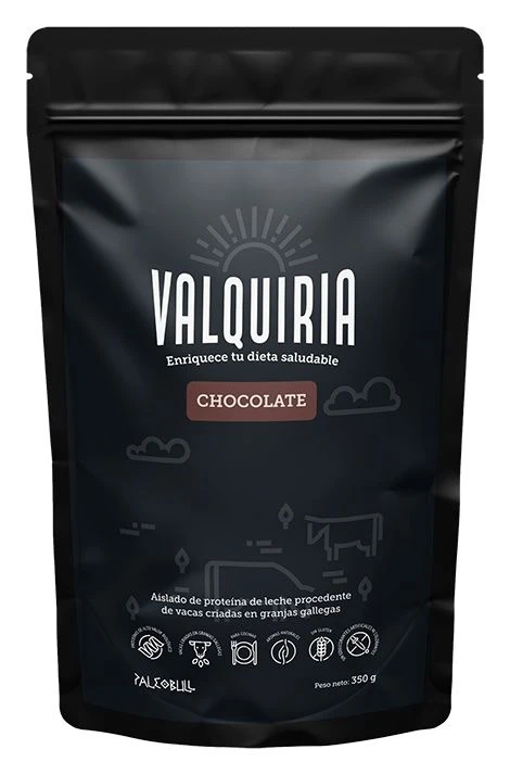 Valquiria: Aislado De Proteína De Leche - Sabor Chocolate · Paleobull · 350 Gramos