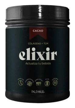 Elixir Cacao: Colágeno + Aceite MCT · Paleobull · 450 Gramos