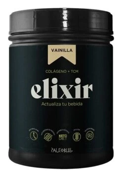 Elixir Vainilla: Colágeno + Aceite MCT · Paleobull · 450 Gramos
