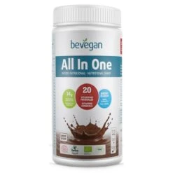 All-In-One Nutritional Shake Cacao · BeVegan · 450 Gramos