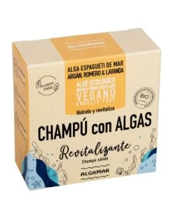 Champú Sólido Con Algas Revitalizante · Algamar · 100 Gramos