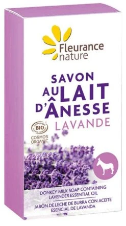 Jabón De Leche De Burra Con Aceite Esencial De Lavanda · Fleurance Nature · 100 Gramos