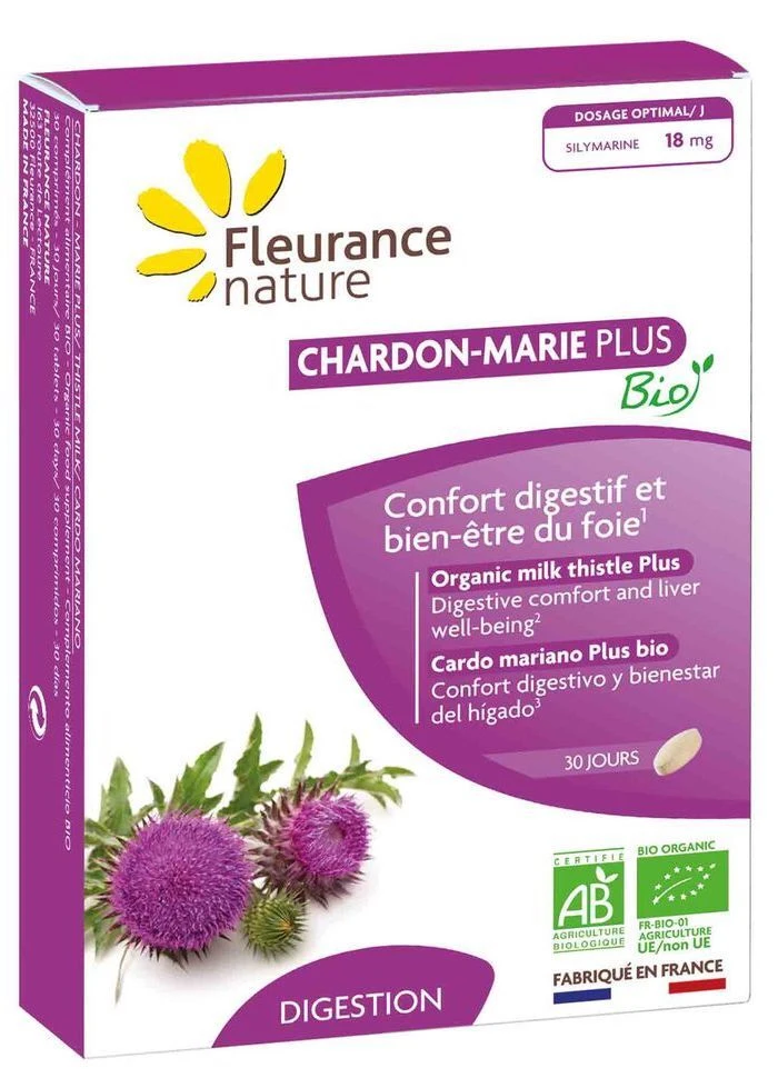 Cardo Mariano Plus Bio · Fleurance Nature · 30 Comprimidos