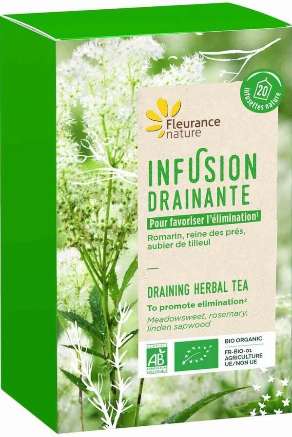 Infusión Drenante Bio · Fleurance Nature · 20 Filtros