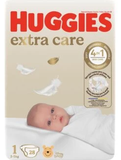 Pañales Para Bebé Extra Care Talla 1 · Huggies · 28 Unidades