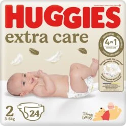 Pañales Para Bebé Extra Care Talla 2 · Huggies · 24 Unidades