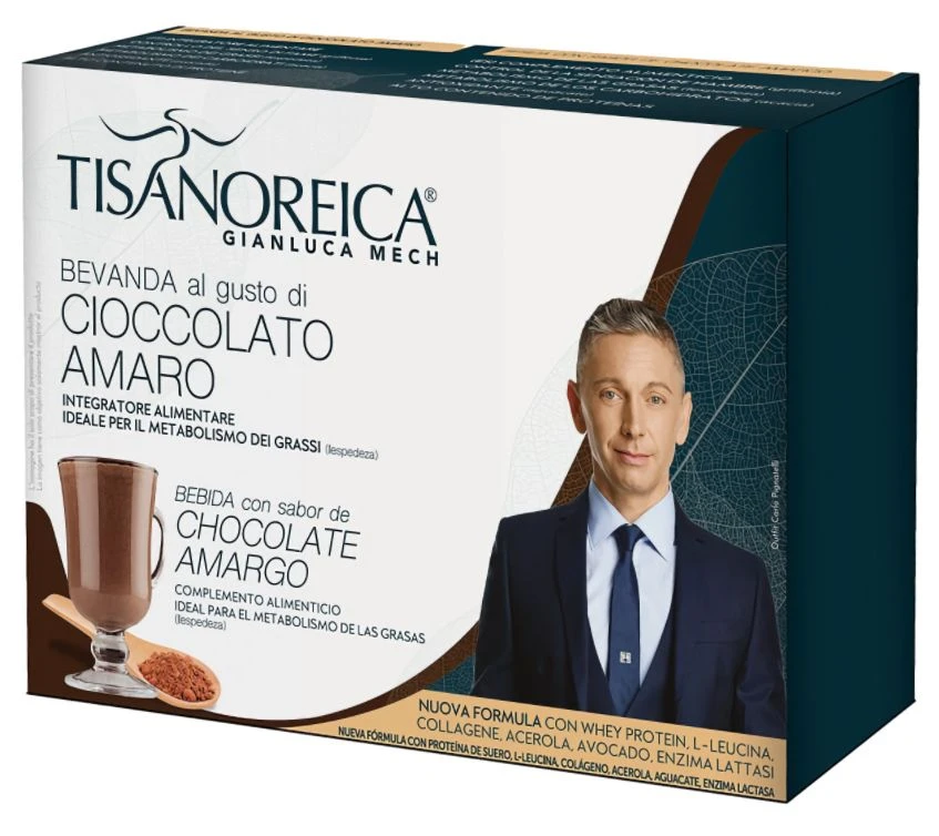 Bebida Saciante Sabor Chocolate Amargo · Tisanoreica · 4x34 Gramos