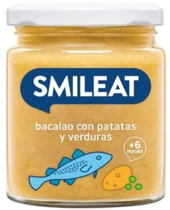 Tarrito De Bacalao Con Verduras · Smileat · 230 Gramos