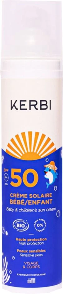 Protector Solar Infantil SPF50 · Kerbi · 100 Gramos